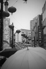雨の中華街、春節