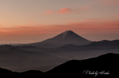 池の茶屋林道の富士山