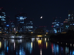 深夜の天満橋から