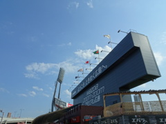 バックネット裏。