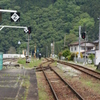 駅にて。