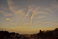 昔玉散歩2016：河岸段丘上の夕空