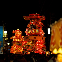 福野神明社春季祭礼2017：銀行四つ角