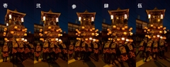 城端曳山祭2015：諫鼓山右折b