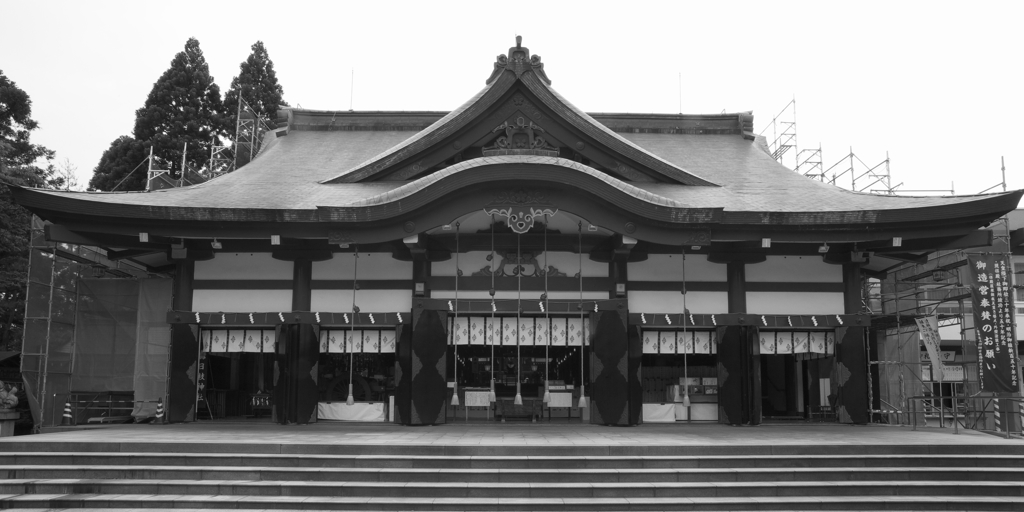 モノクロ散歩2015：日枝神社春季例大祭前日