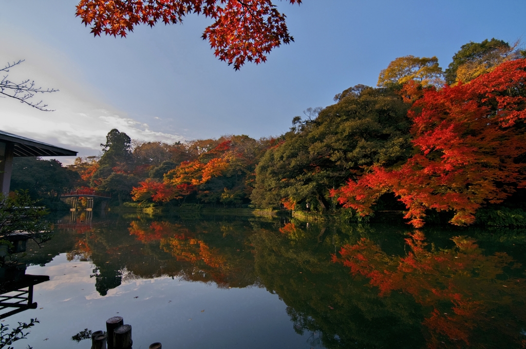 緑翠亭・朝暘橋・錦繍