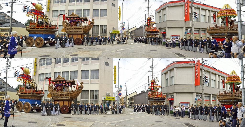 福野神明社春季祭礼2016：福野曳山勢揃いc