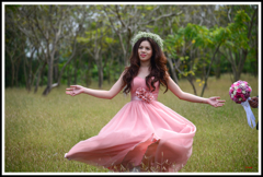 ピンクのドレス