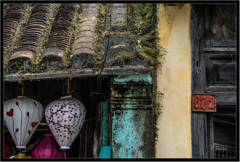 花柄のちょうちん