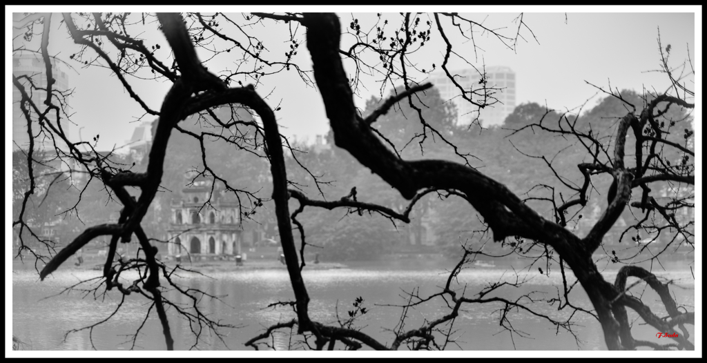 ホアンキエム湖の朝