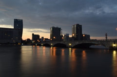 万代橋　暁光