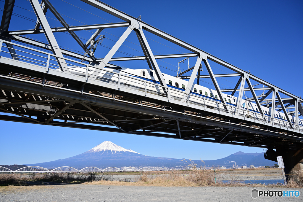富士山と新幹線
