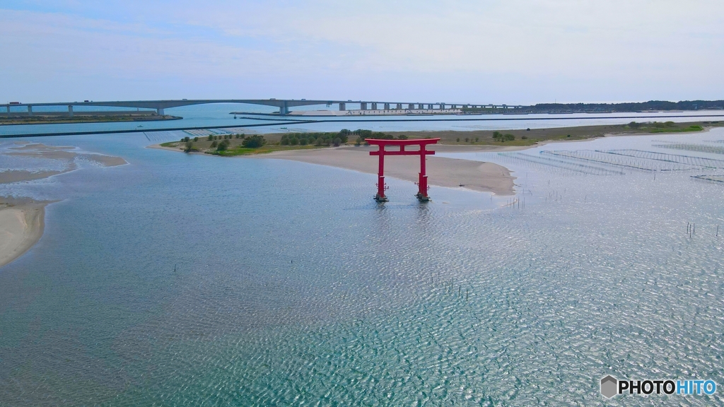 弁天島　赤い鳥居