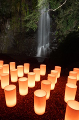 滝壺と蝋燭