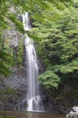 箕面大滝 日暮れ前