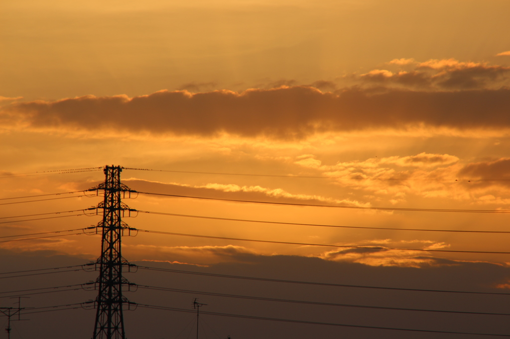 9月27日、夕焼け。