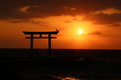 10月12日、日の出。