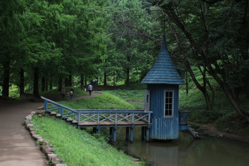 水浴び小屋。