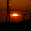 8月6日、夕日。