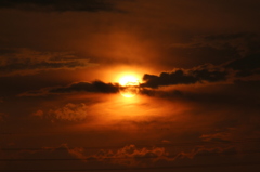 9月6日、夕日。