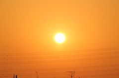 山吹色の空。