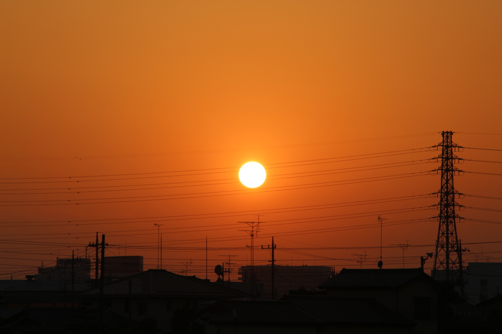 10月11日、夕焼け。