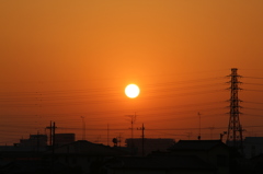 10月11日、夕焼け。