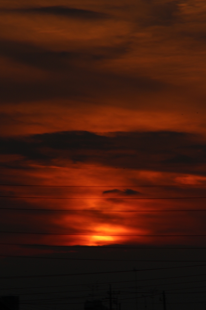 9月23日、夕焼け。