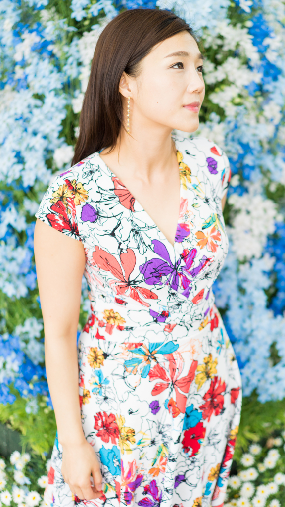 blue flower dress