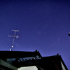 庭からの星空