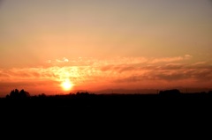 帰り道の夕焼け