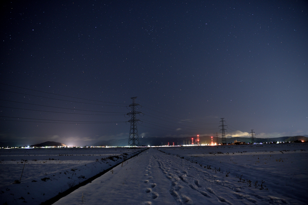 雪が止んで澄んだ星空②