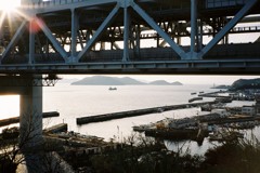 下津井の海と橋