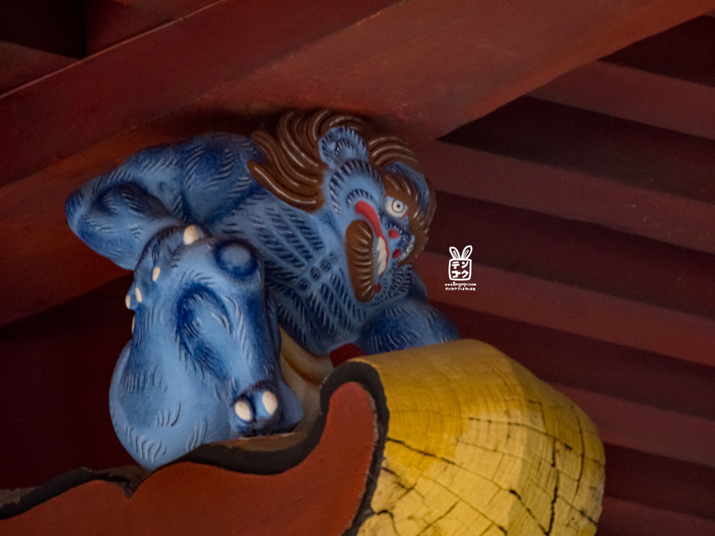 岡崎六所神社 楼門　邪鬼青