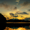 夕方池