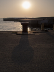港の夕方