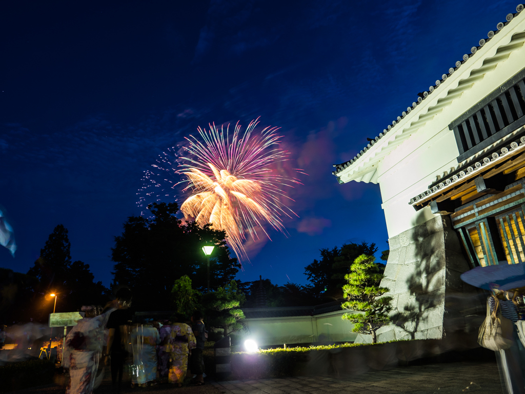 岡崎花火大会 岡崎城門前