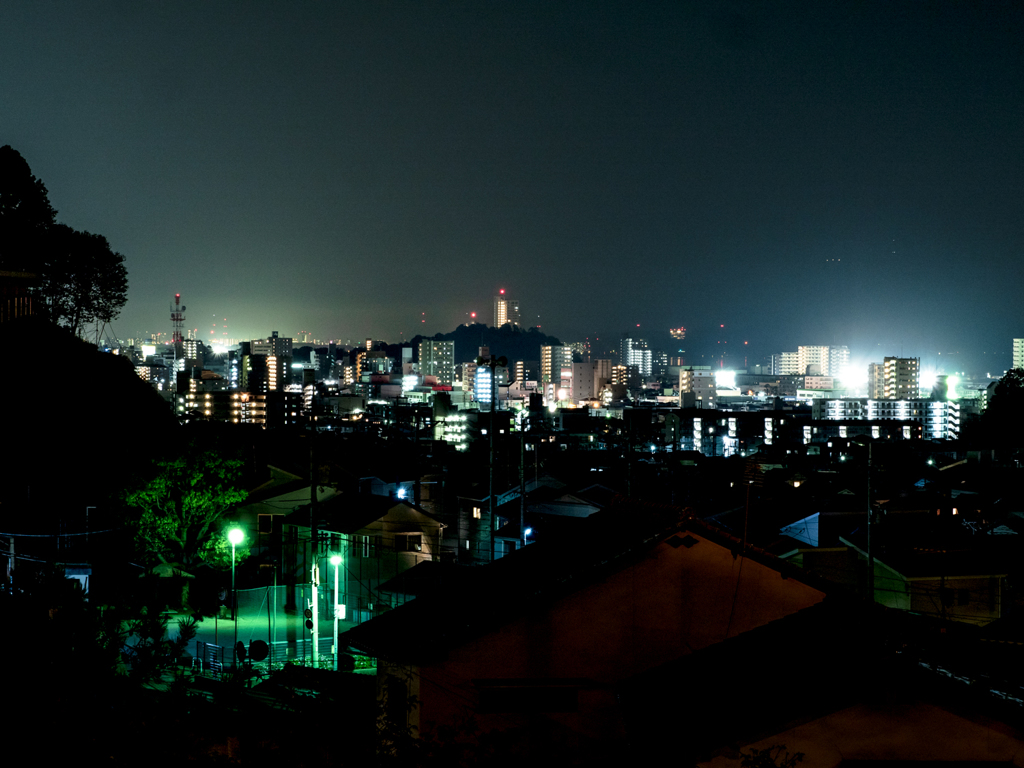 佐方SAからの夜景