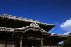 Winter sky and old temple 1