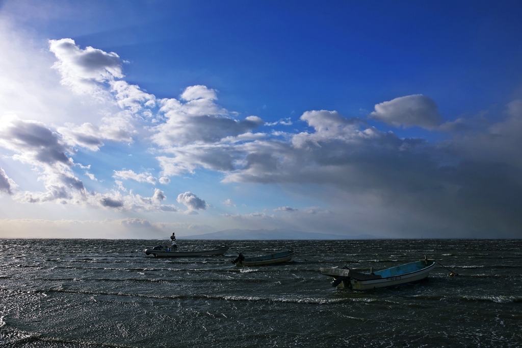 The stormy sea