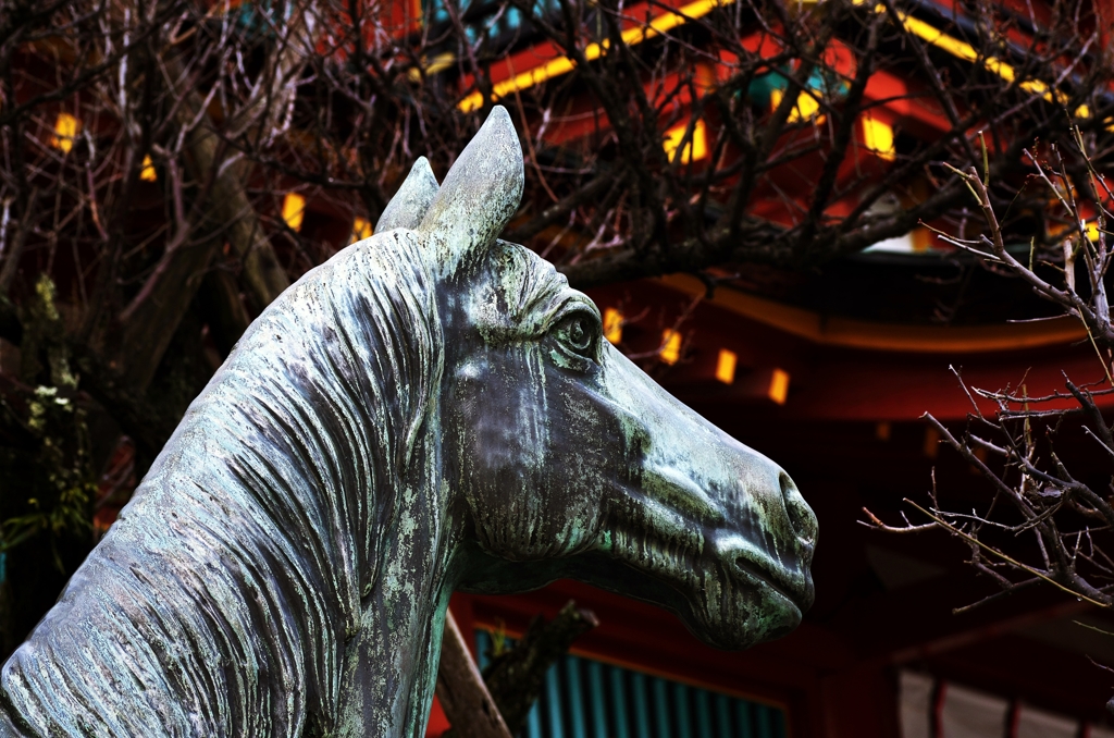 Horse of the bronze statue