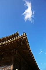 Winter sky and old temple 3