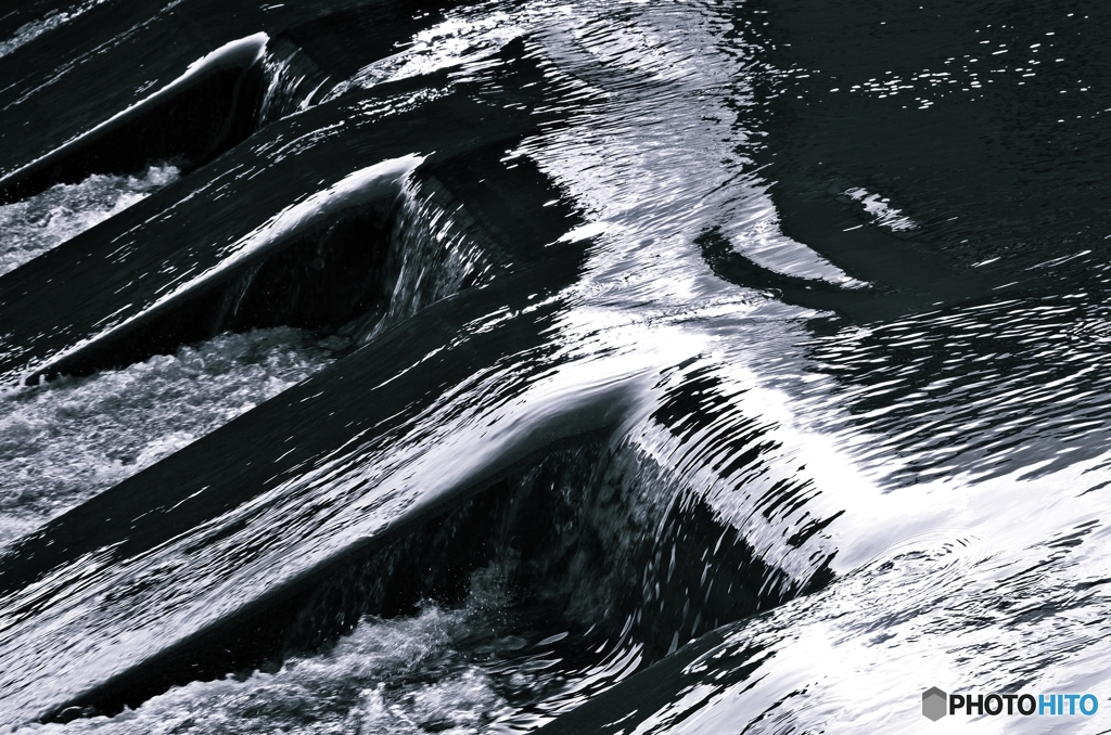 Flowing water