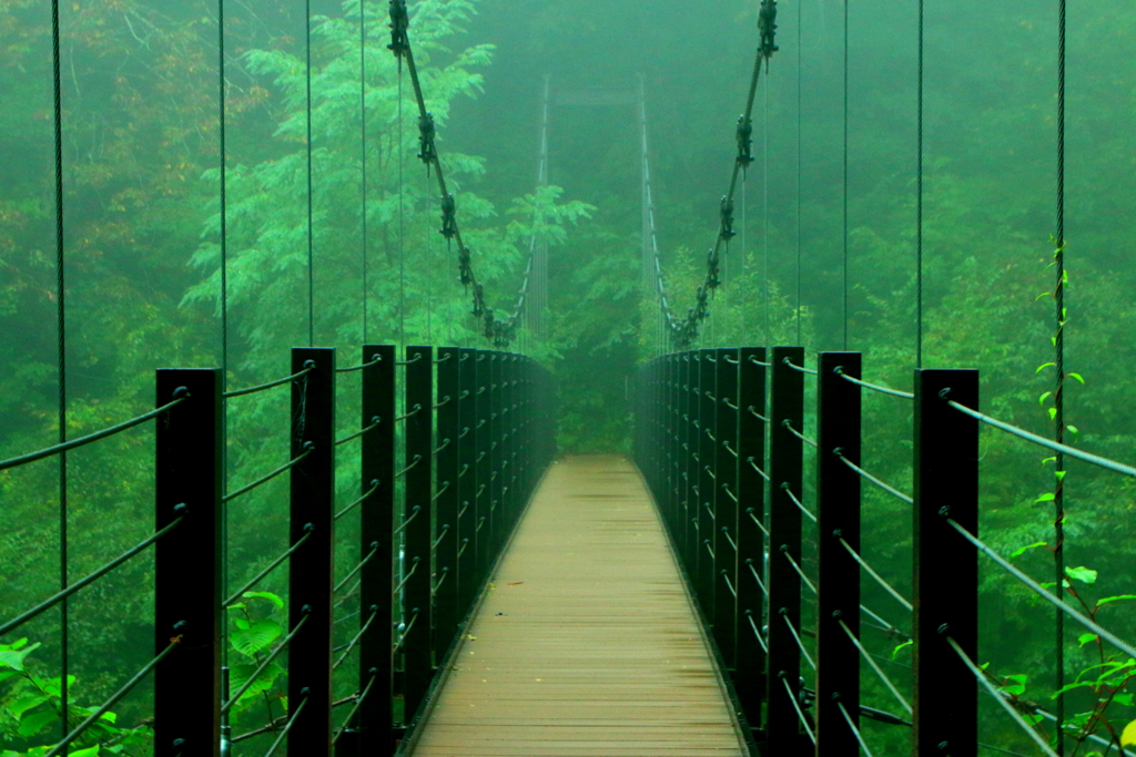 山の吊り橋