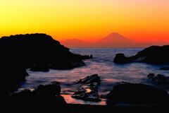 夕暮れの海