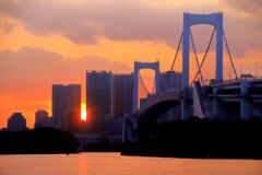 落日に燃える