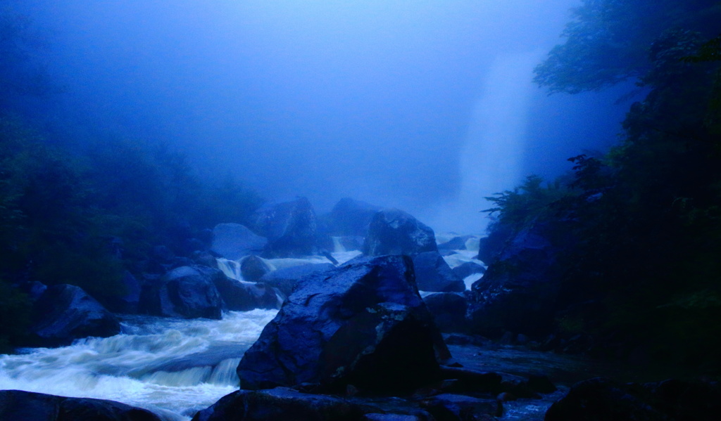 霧雨の朝に暗碧の音