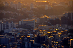 夕日の街