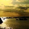 夕暮れの海