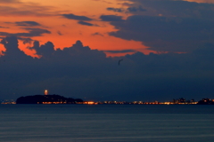 夕暮れの海